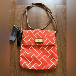 NWT!Tommy Hilfiger Red Geometric Crossbody Bag